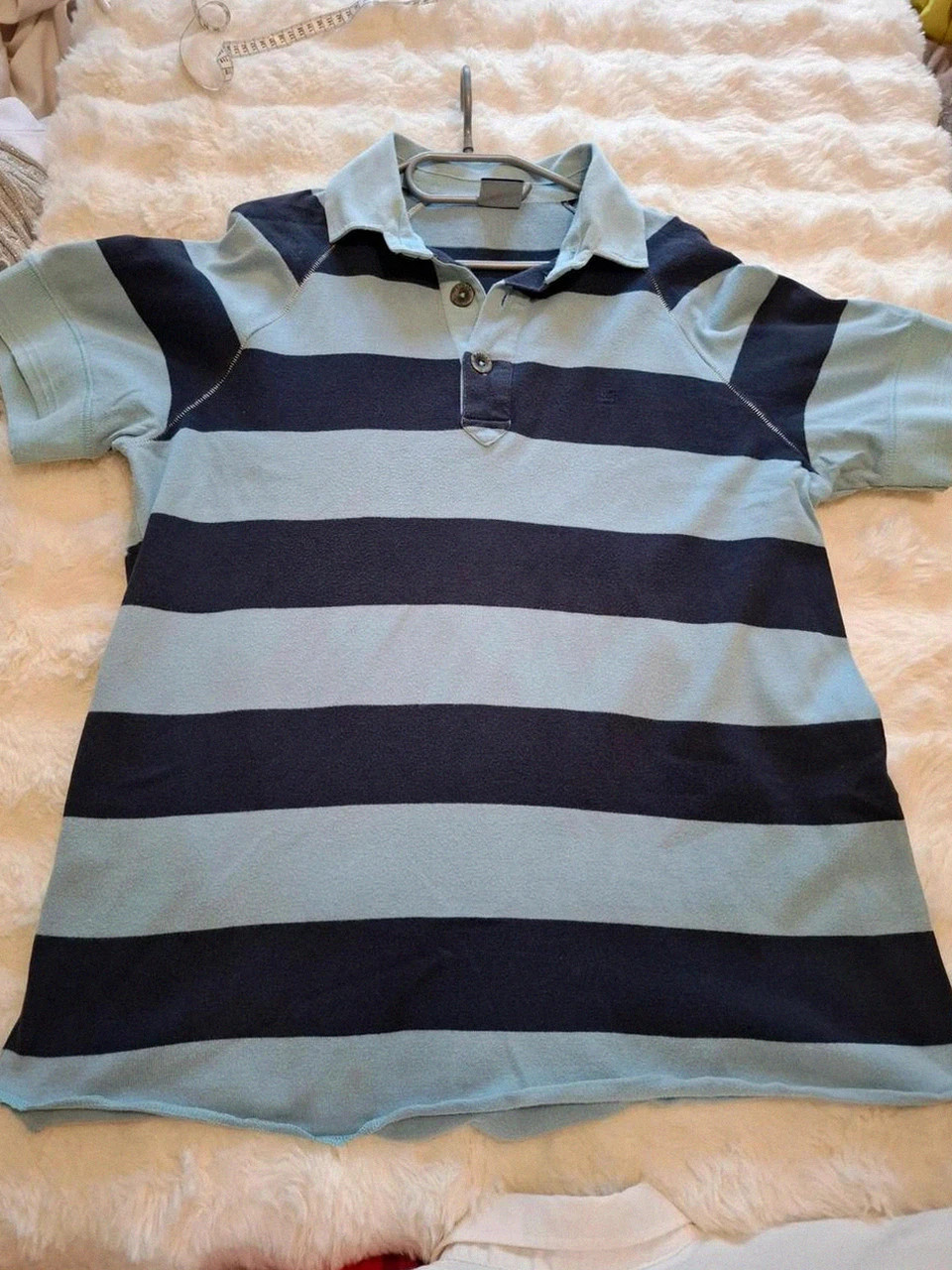 Maillot de rugby vintage Serge Blanco / Polo rayé "Quinze" - Taille 2XL