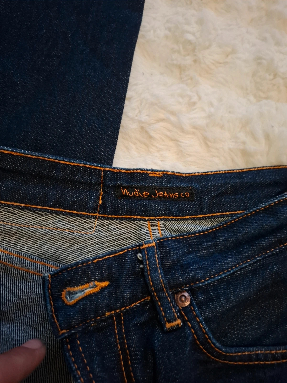 Jean Nudie Jeans Co Breezy Britt Rinsed Malibu Denim Brut T.S / W26 L28 – Nudie Jeans – taille S / 36 / 8 2