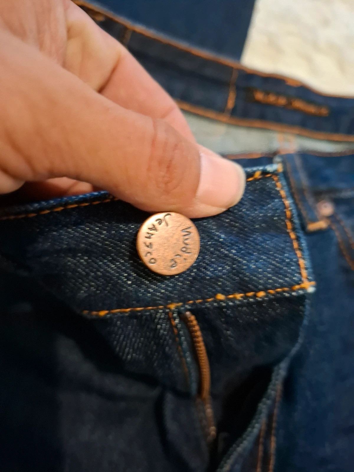 Jean Nudie Jeans Co Breezy Britt Rinsed Malibu Denim Brut T.S / W26 L28 – Nudie Jeans – taille S / 36 / 8 3