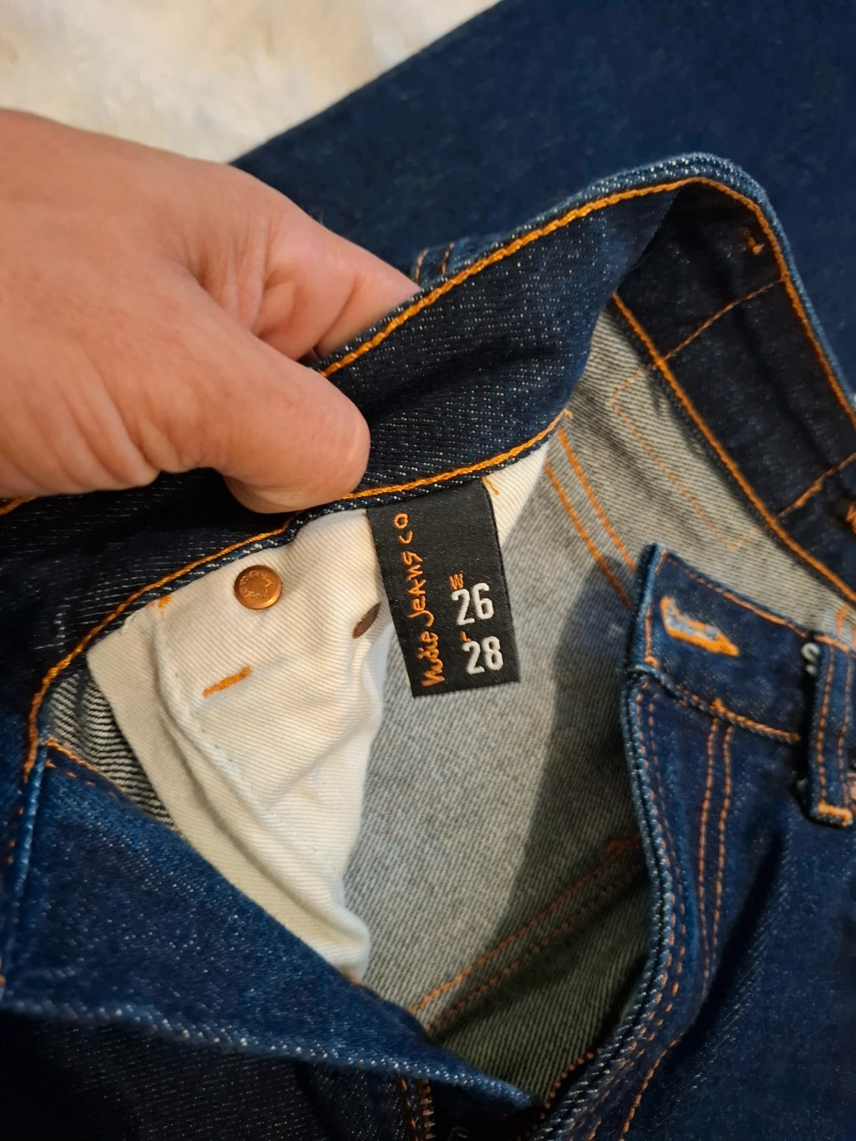 Jean Nudie Jeans Co Breezy Britt Rinsed Malibu Denim Brut T.S / W26 L28 – Nudie Jeans – taille S / 36 / 8 4