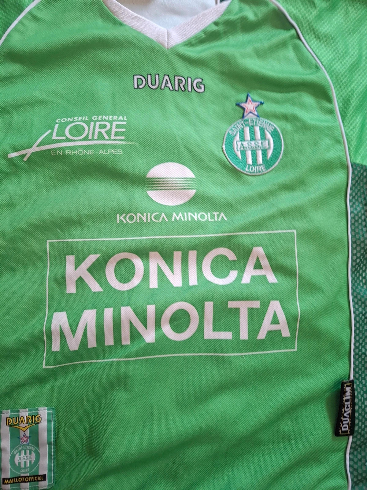 Maillot de football vintage AS Saint-Étienne (ASSE) Domicile 2004-2005 - Vert - Duarig - Taille XS – Duarig – taille XS 2