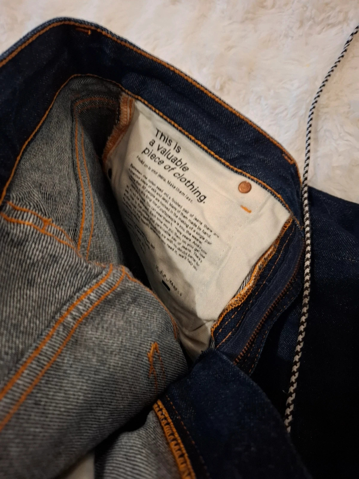 Jean Nudie Jeans Co Breezy Britt Rinsed Malibu Denim Brut T.S / W26 L28 – Nudie Jeans – taille S / 36 / 8 5