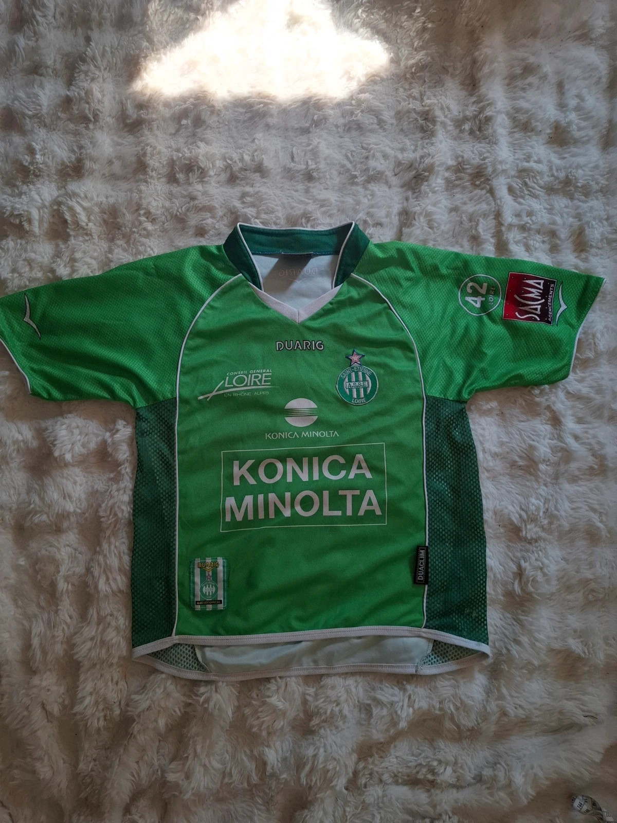 Maillot de football vintage AS Saint-Étienne (ASSE) Domicile 2004-2005 - Vert - Duarig - Taille XS