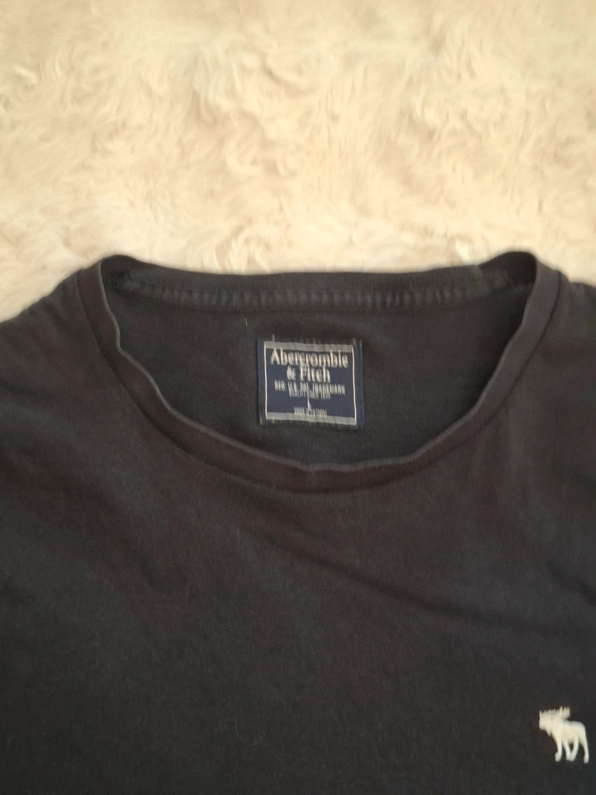 T-shirt basique Abercrombie & Fitch - Noir - Logo brodé - Taille L – Abercrombie & Fitch – taille L 3