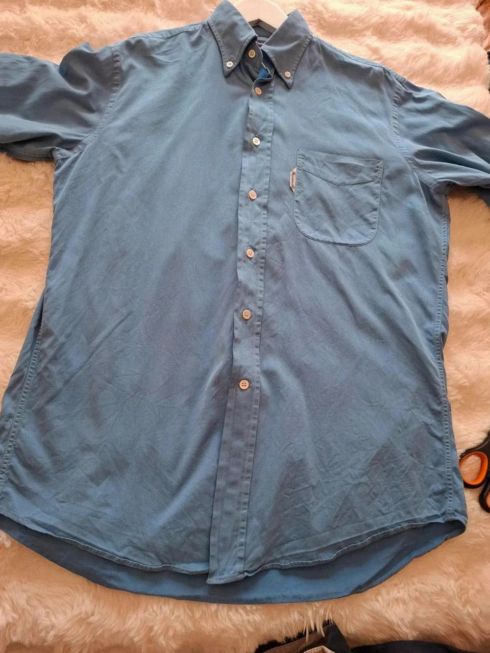 Chemise Manches Longues Rétro Façonnable - Denim / Bleu Clair - Taille 2 / 15R – Façonnable – taille M 2