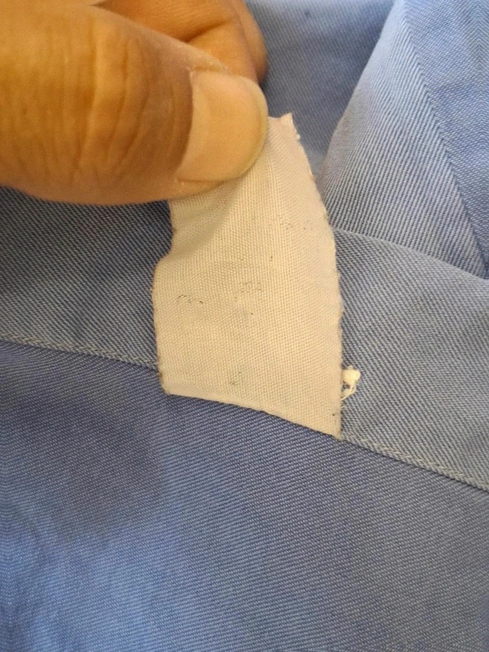 Chemise Manches Longues Rétro Façonnable - Denim / Bleu Clair - Taille 2 / 15R – Façonnable – taille M 5