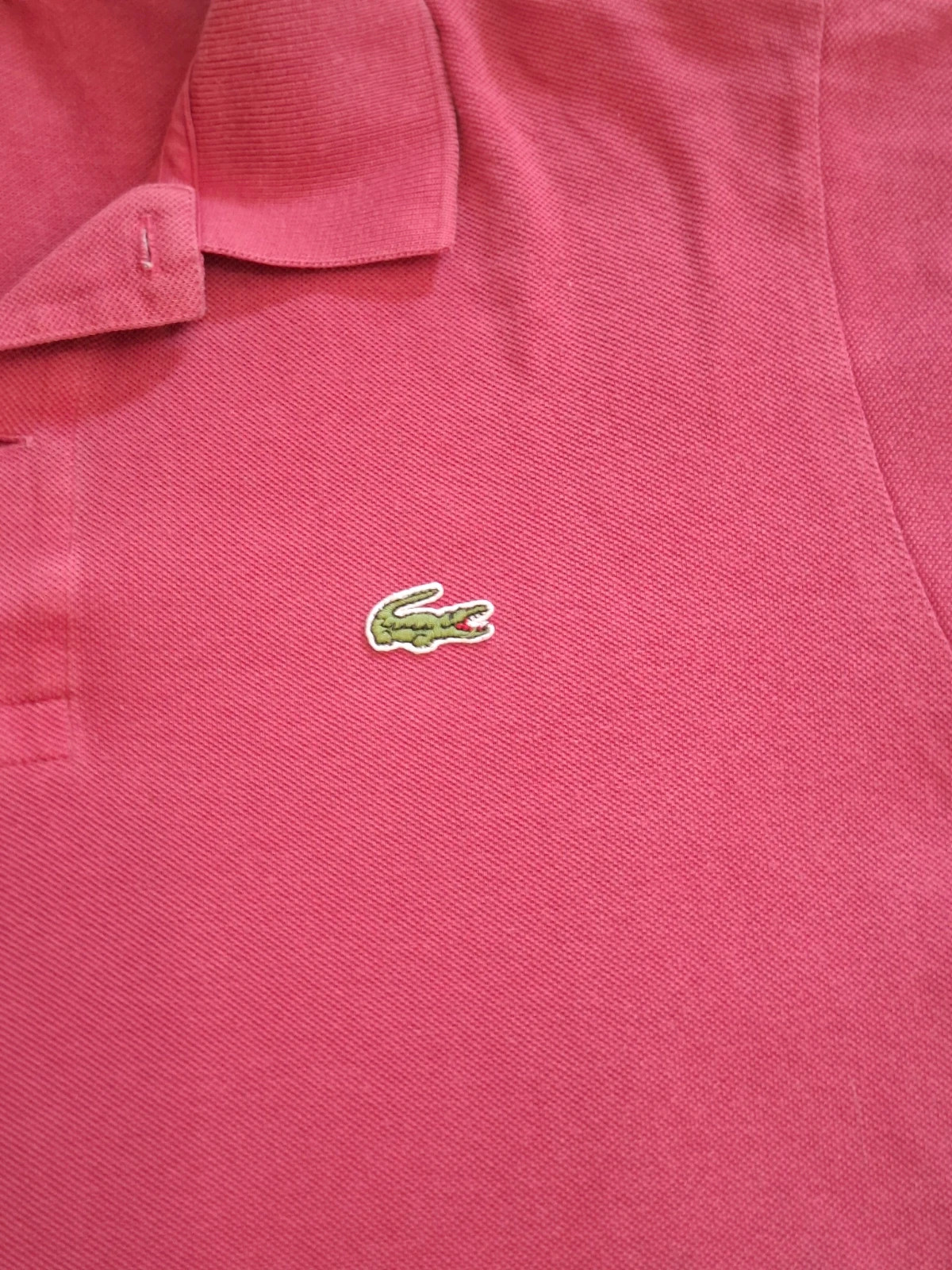 Polo vintage Chemise Lacoste - Rose / Framboise - Made in France - Taille 4 (M/L) – Lacoste – taille M 2