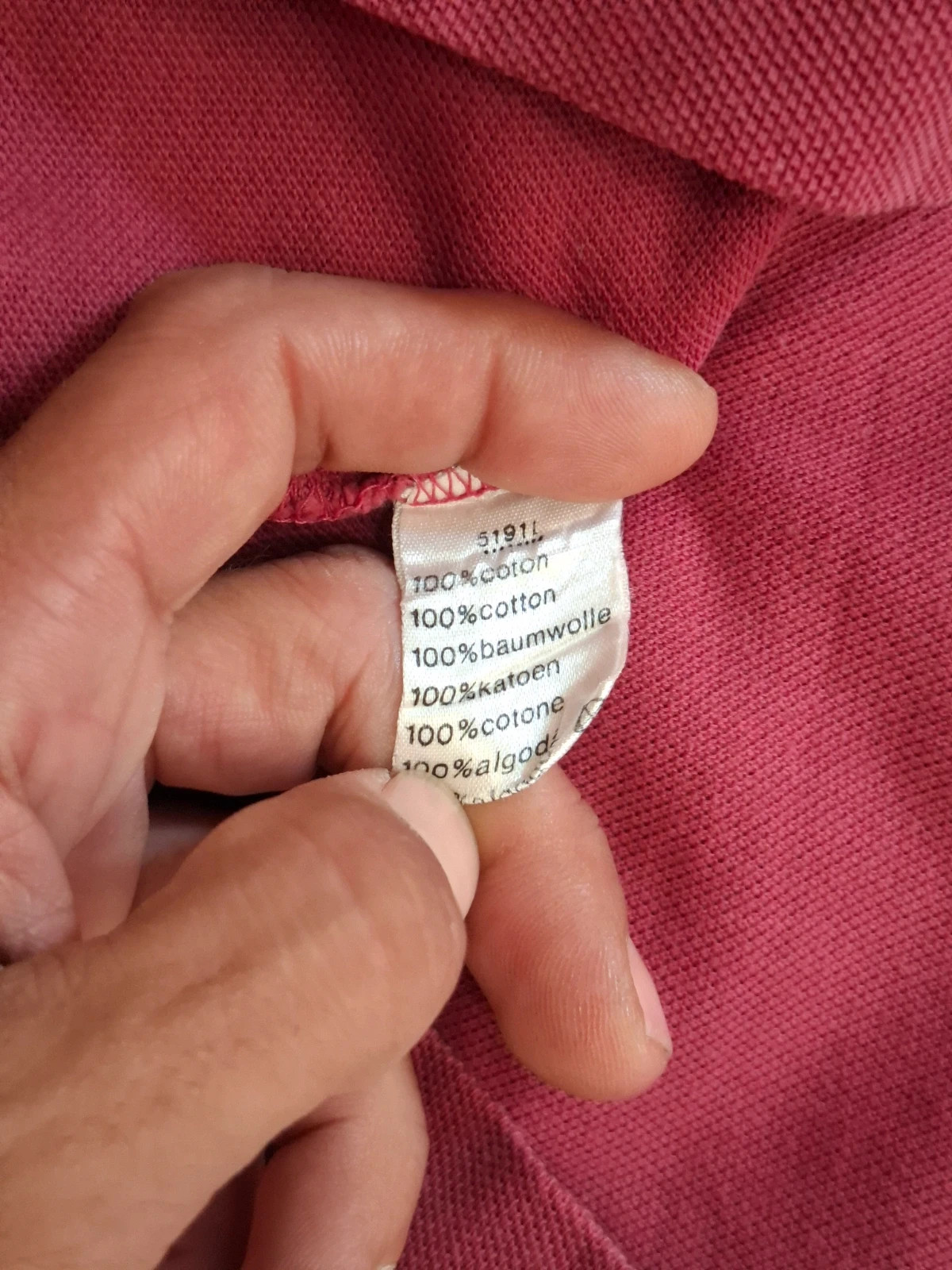 Polo vintage Chemise Lacoste - Rose / Framboise - Made in France - Taille 4 (M/L) – Lacoste – taille M 4