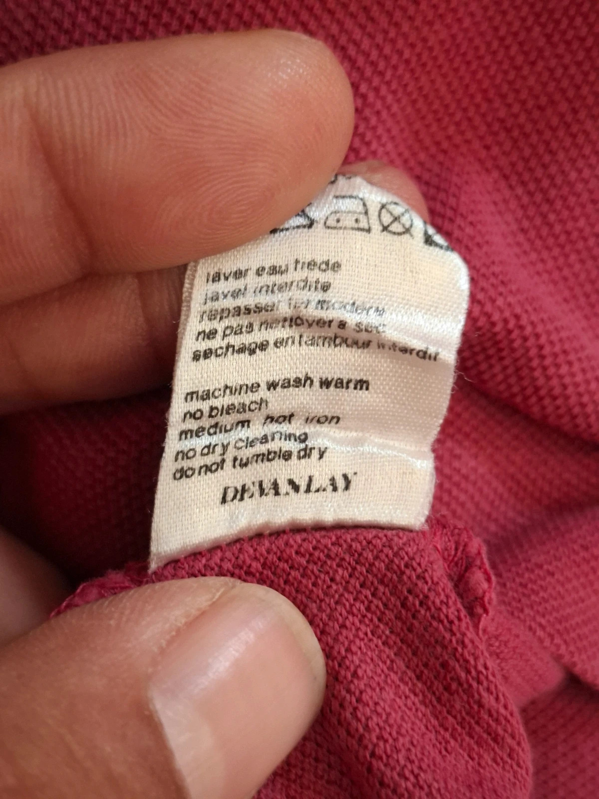 Polo vintage Chemise Lacoste - Rose / Framboise - Made in France - Taille 4 (M/L) – Lacoste – taille M 5