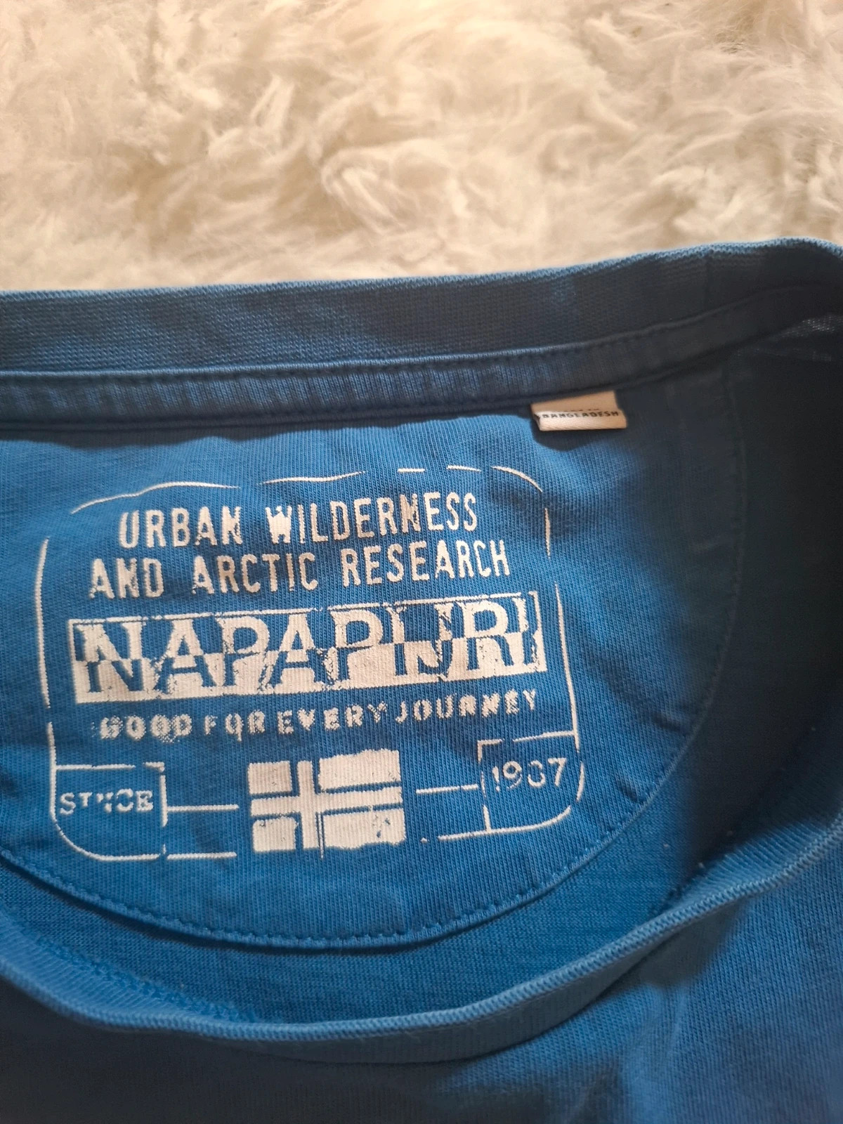 T-shirt Napapijri - Bleu roi / Bleu canard - Logo patch - Taille S – Napapijri – taille S 3