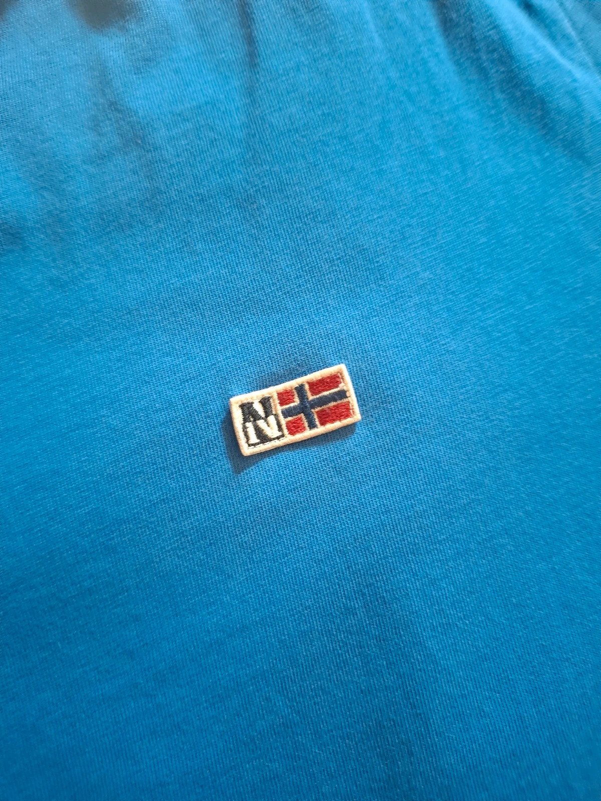 T-shirt Napapijri - Bleu roi / Bleu canard - Logo patch - Taille S – Napapijri – taille S 2