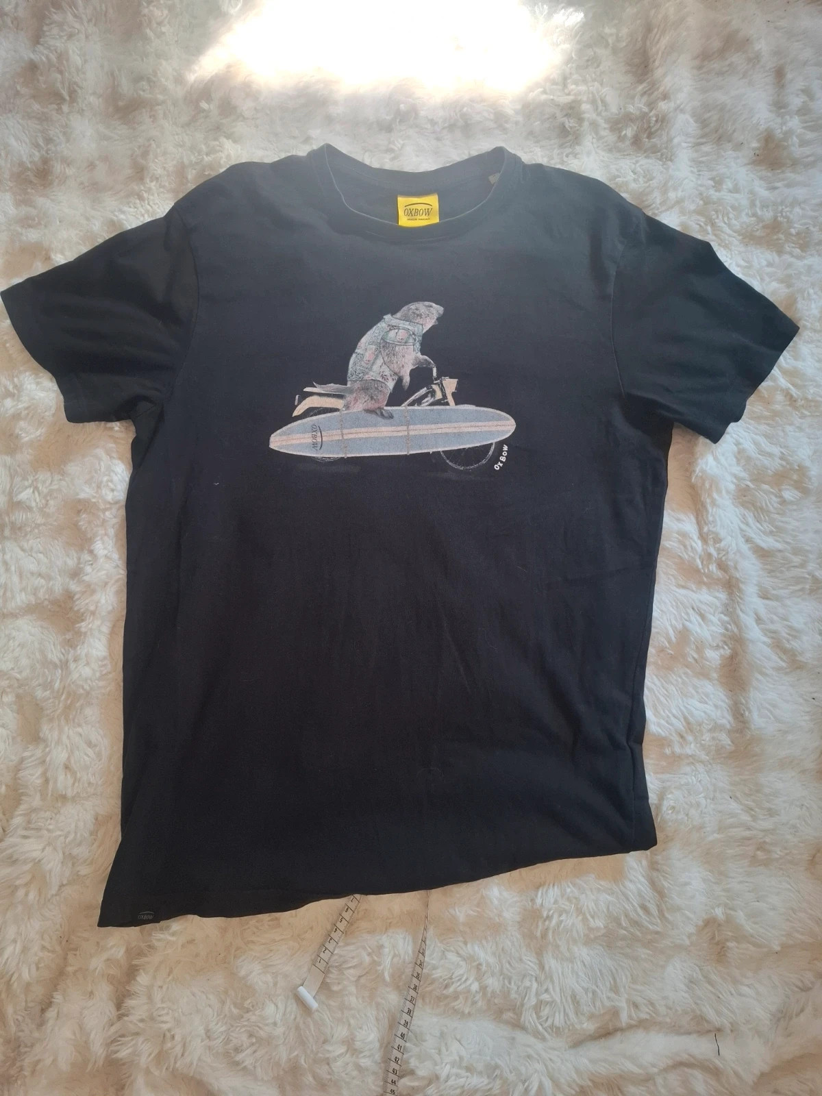 T-shirt graphique Oxbow - Noir - Motif animal et surf - Taille M