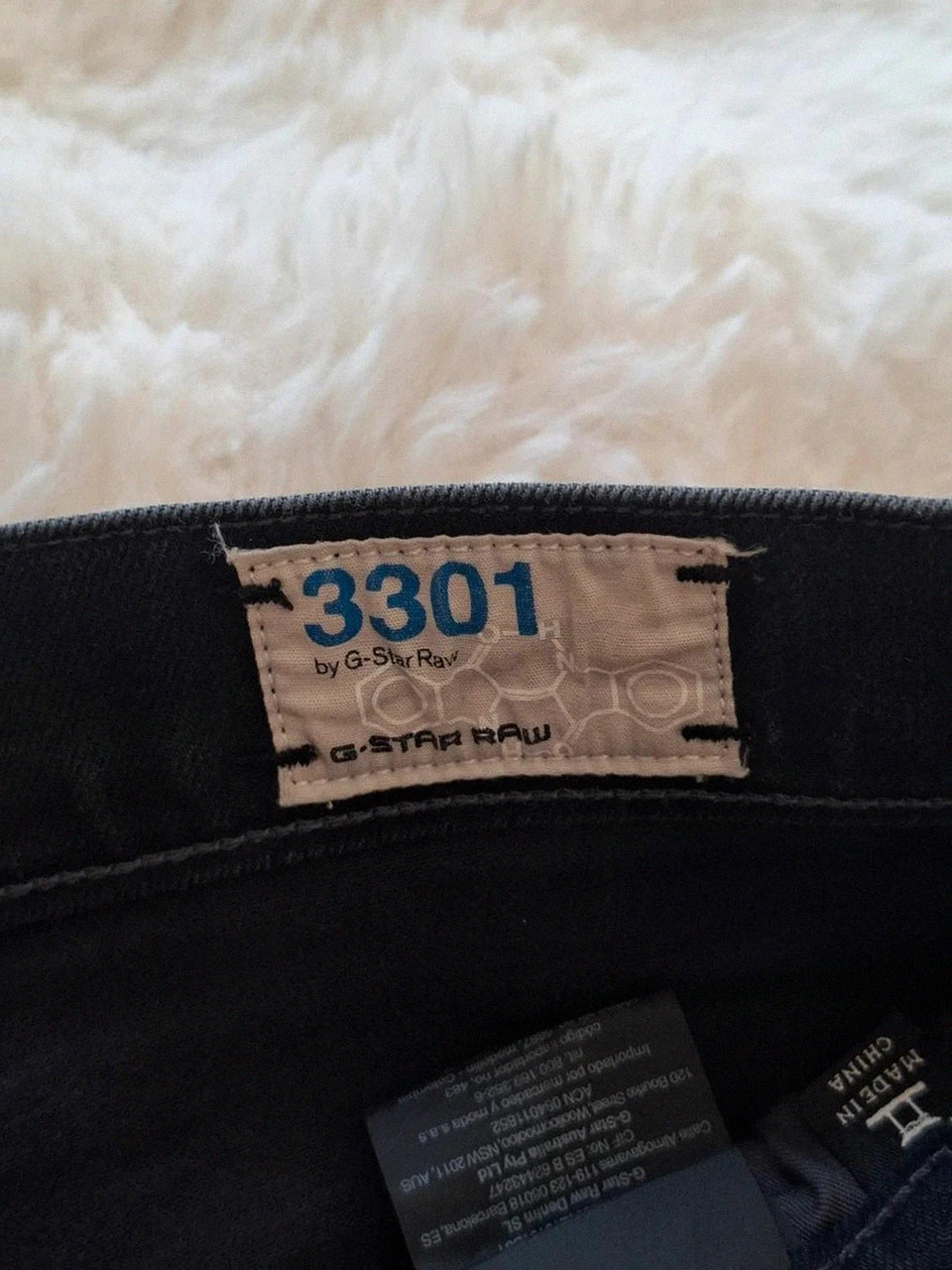 Jean 3301 G-Star Raw Slim - Noir délavé - W29 L34 – G-Star RAW – taille W29 | FR 38 3