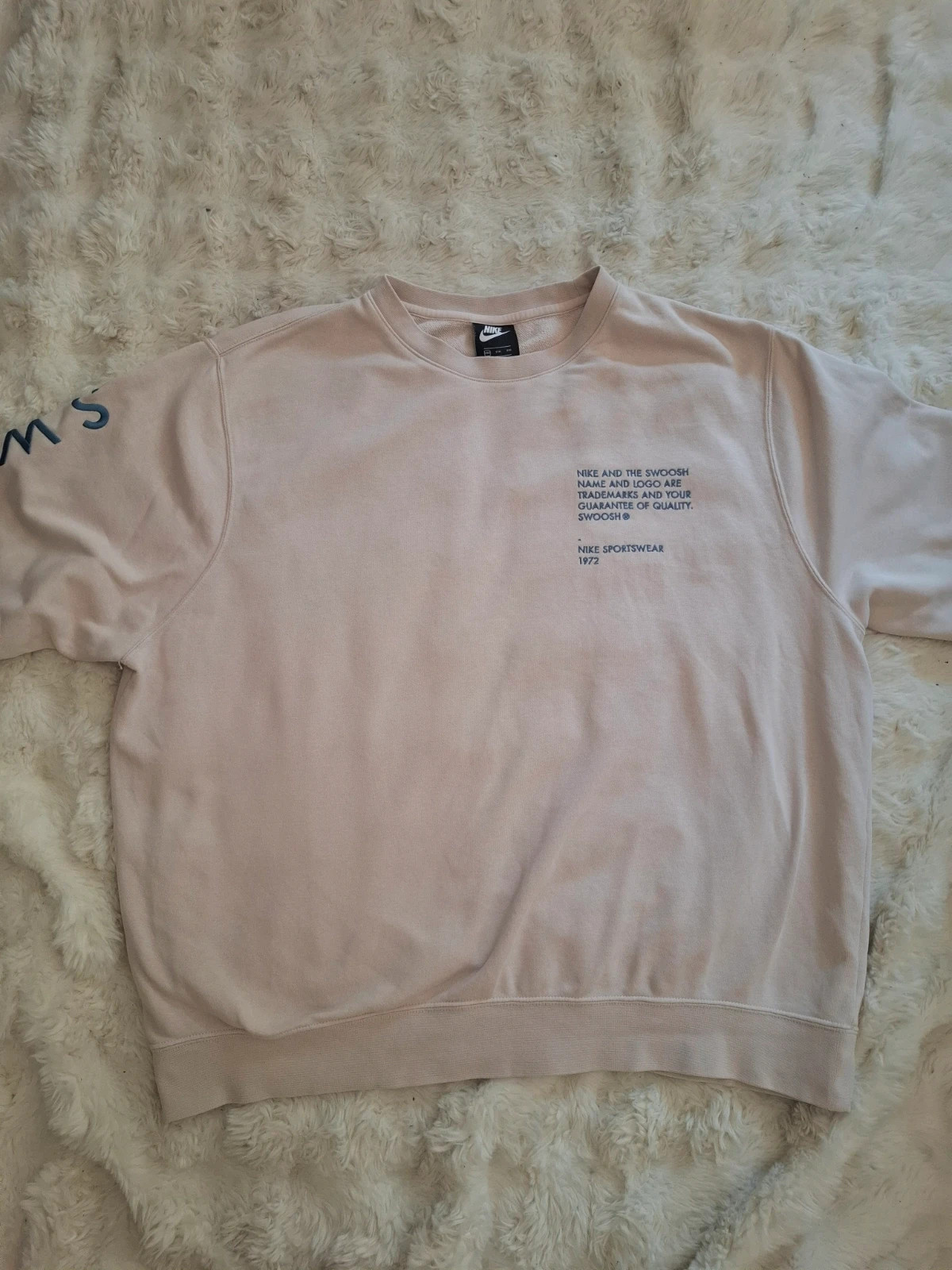 Sweat-shirt Nike Sportswear beige écru brodé Swoosh taille XXL – Nike – taille XXL / 44 / 16 4