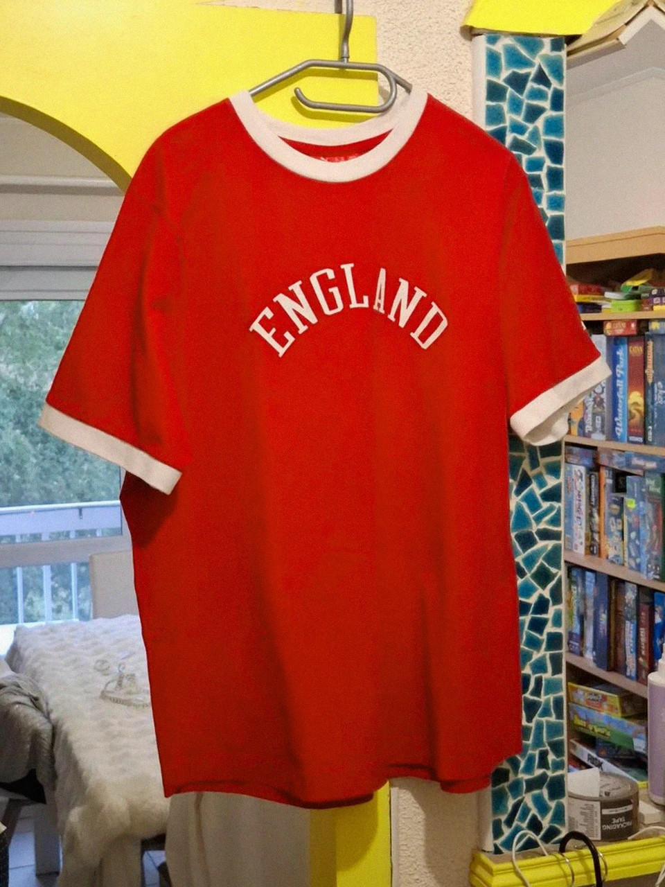 T-shirt vintage rouge Puma ringer "England" - Taille XL – Puma – taille XL / 42 / 14 2