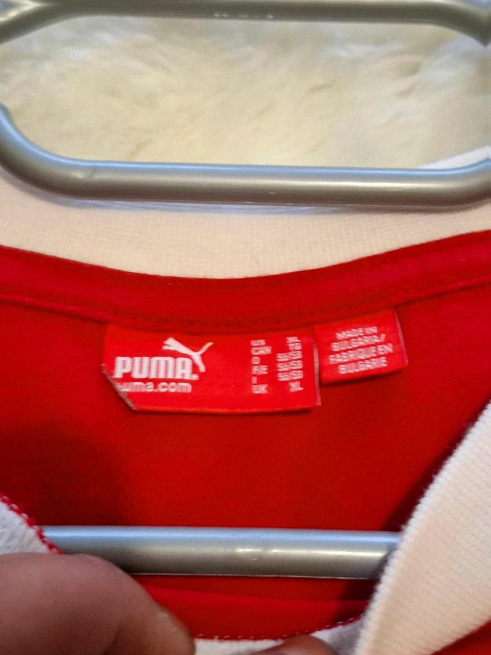 T-shirt vintage rouge Puma ringer "England" - Taille XL – Puma – taille XL / 42 / 14 4