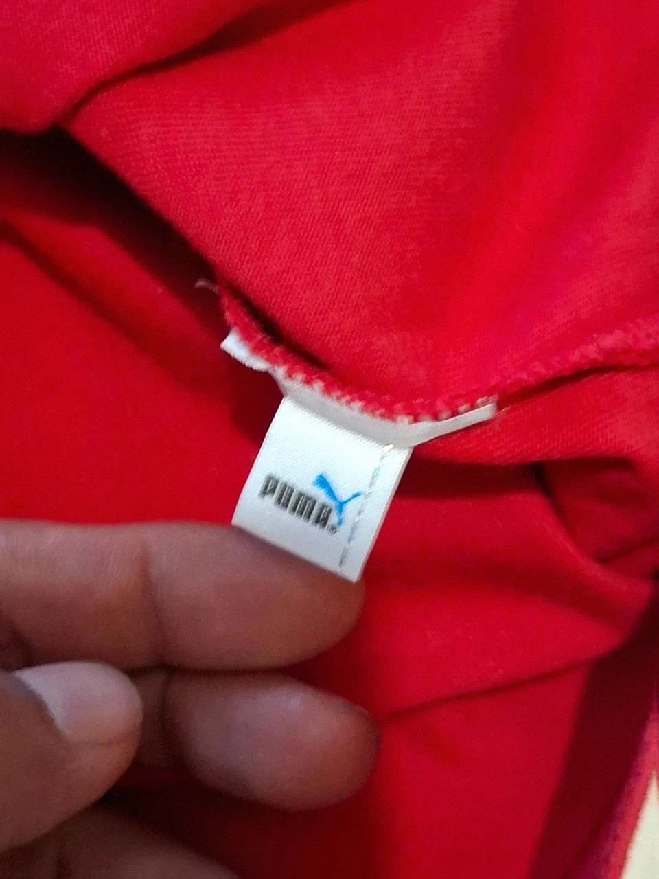 T-shirt vintage rouge Puma ringer "England" - Taille XL – Puma – taille XL / 42 / 14 5