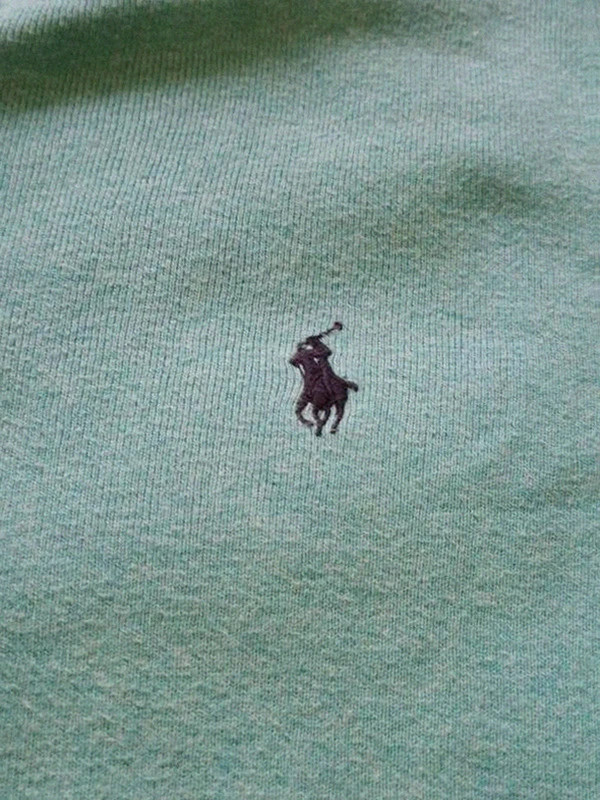Pull Ralph Lauren Col V Vert / Turquoise T.S / S – Polo Ralph Lauren – taille S 2