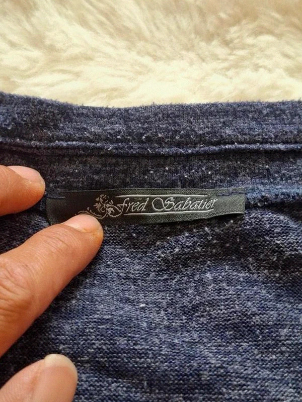 Pull-over Fred Sabatier Chiné Bleu T.38 (FR 38) – Fred Sabatier – taille M / 38 / 10 2
