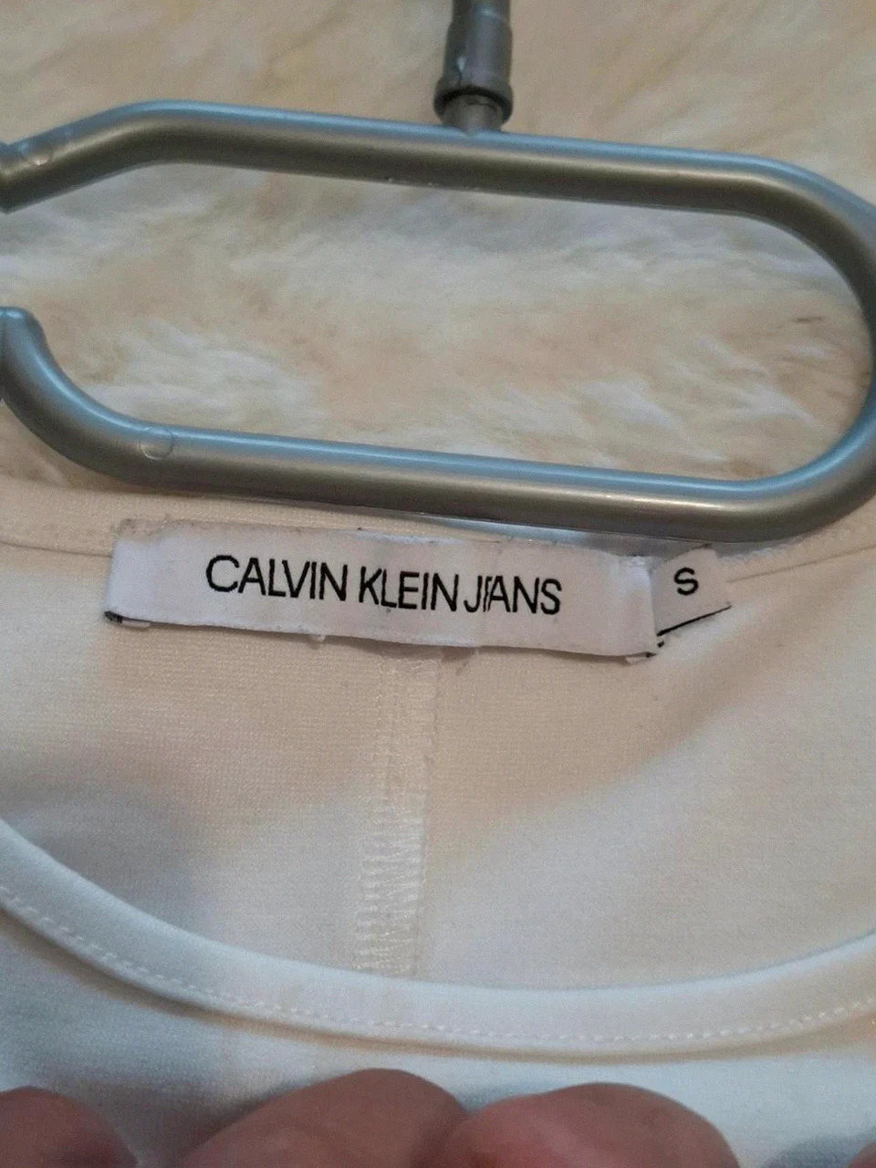 Crop top / Débardeur blanc monogrammé Calvin Klein Jeans - Taille S – Calvin Klein – taille S / 36 / 8 4