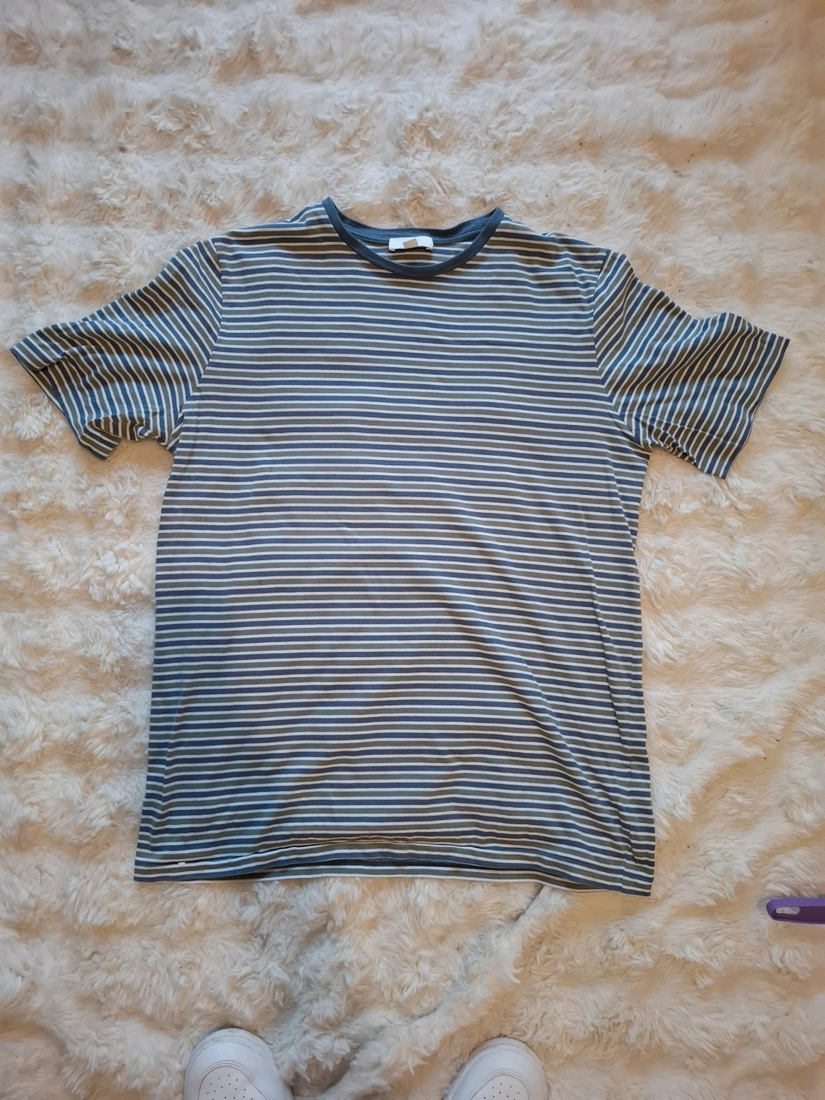 T-shirt rayé multicolore COS col contrasté taille M
