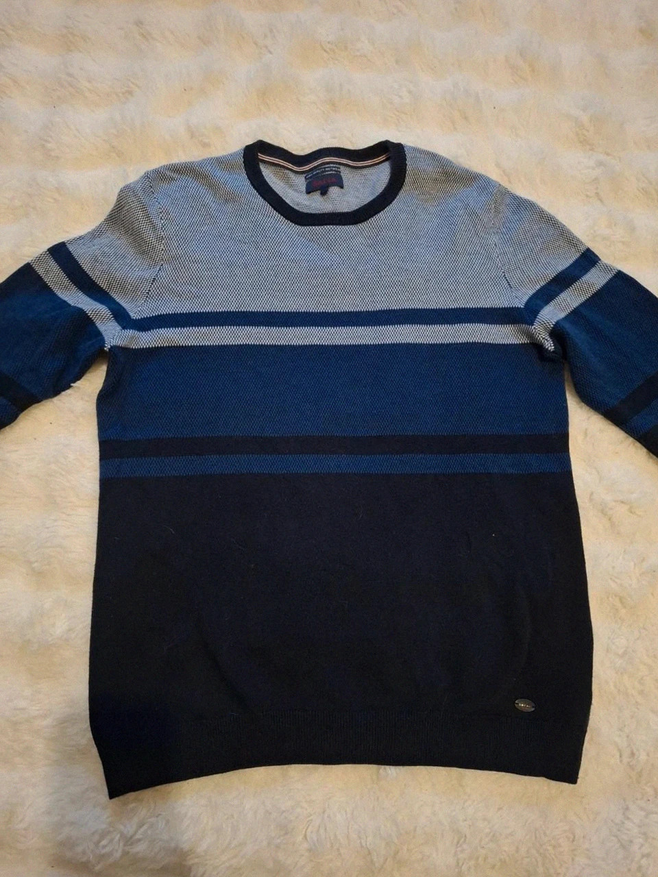 Pull-over Multicolore en Coton Dégradé de Bleus Salsa Jeans T.L – Salsa – taille L 2