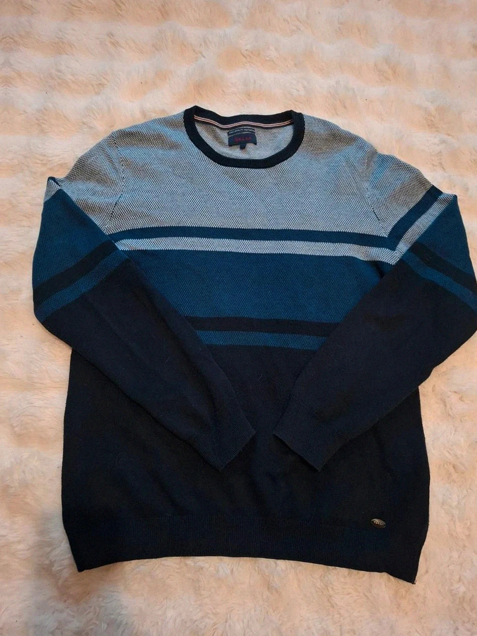 Pull-over Multicolore en Coton Dégradé de Bleus Salsa Jeans T.L