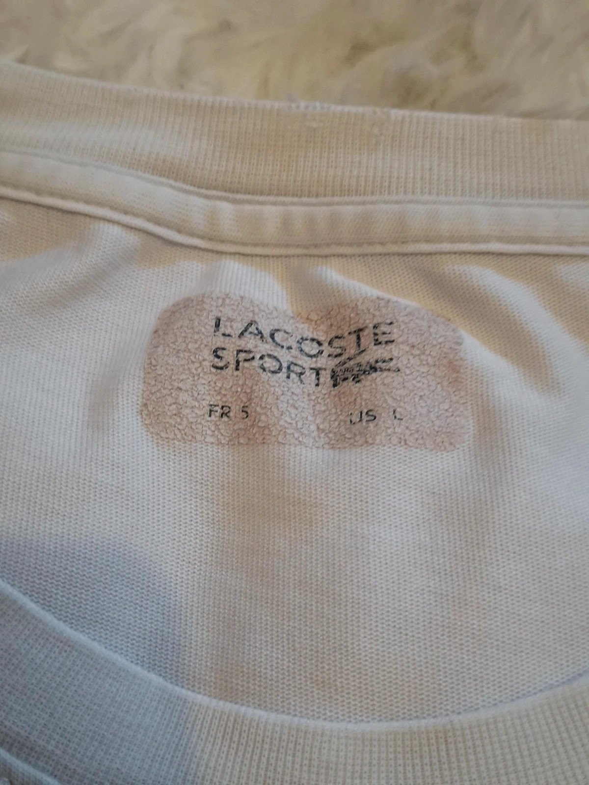 T-shirt technique Lacoste Sport Ultra Dry blanc logo brodé taille L / FR 5 – Lacoste – taille L 3