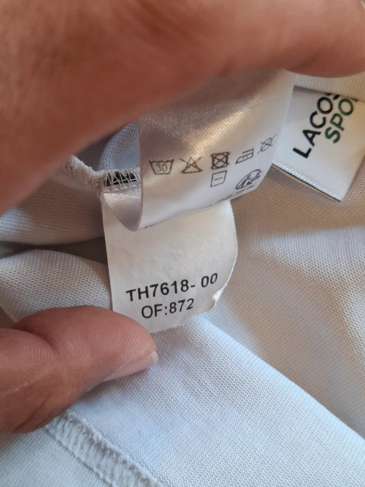 T-shirt technique Lacoste Sport Ultra Dry blanc logo brodé taille L / FR 5 – Lacoste – taille L 5