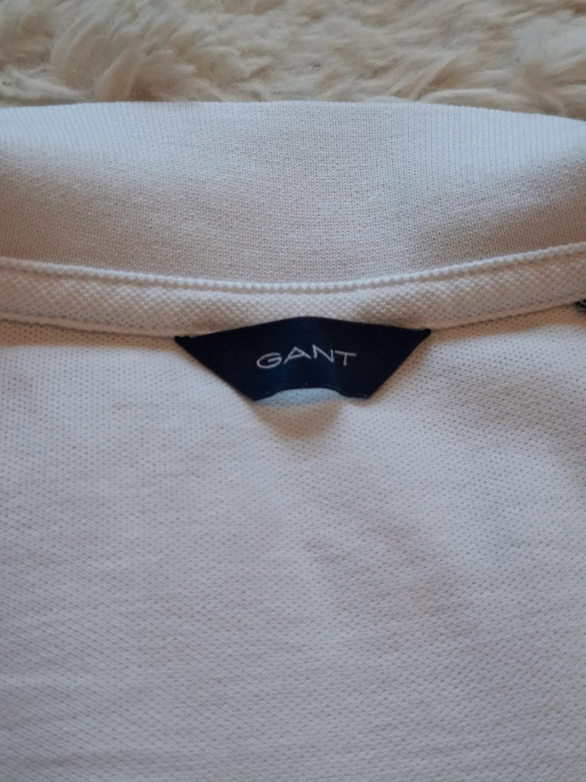 Polo blanc Gant écusson brodé classique coupe droite taille M – GANT – taille M 3