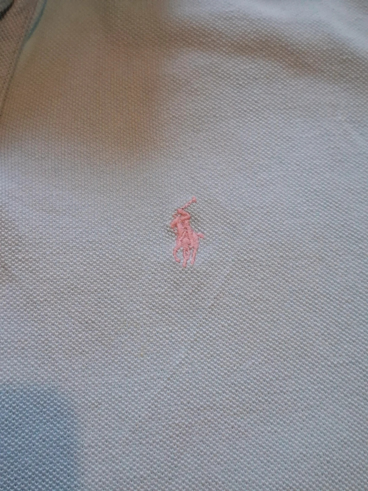 Polo bleu clair Polo Ralph Lauren logo rose brodé taille M – Ralph Lauren – taille M 2