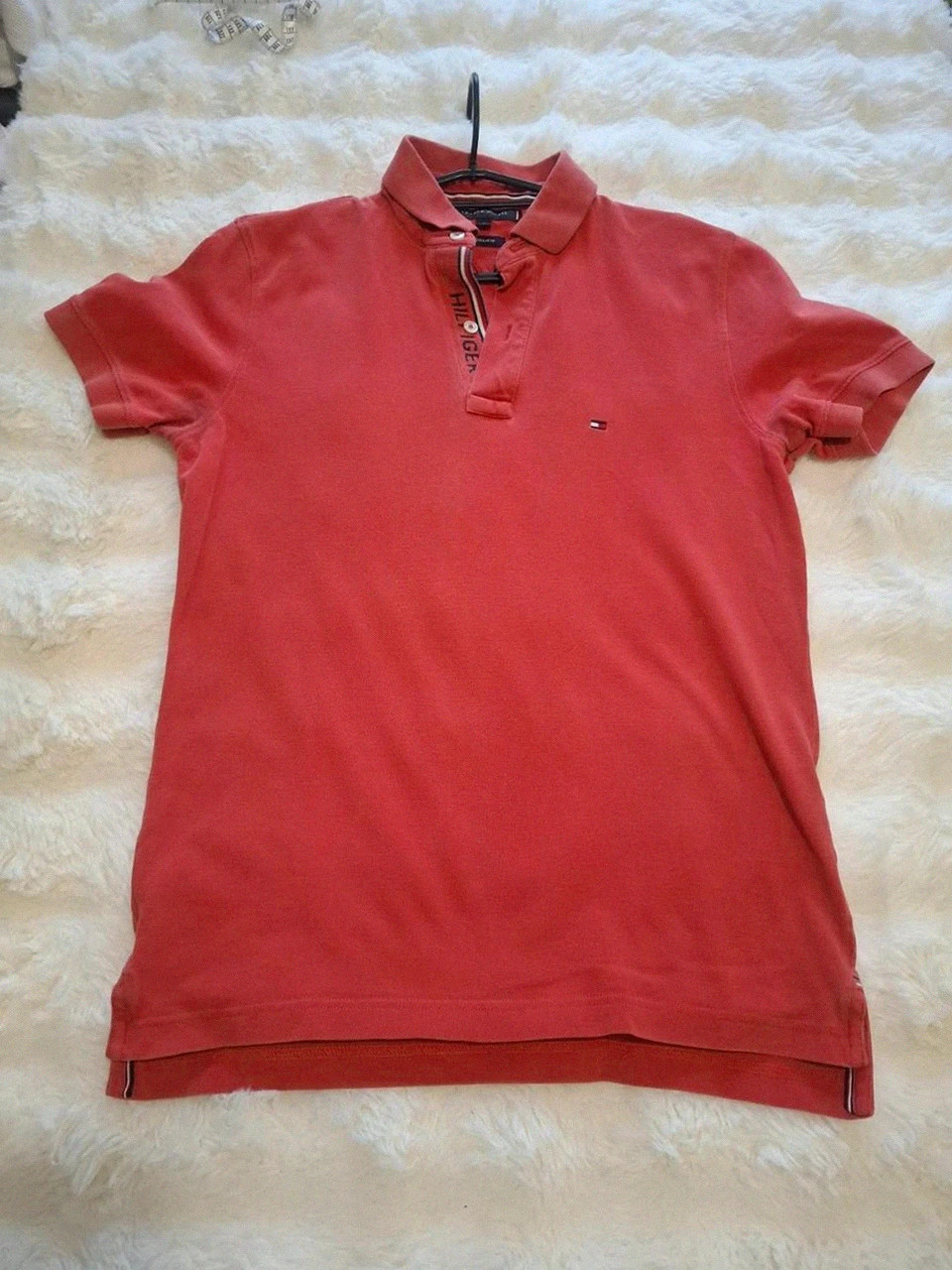Polo Rouge Tommy Hilfiger Regular Fit - Taille S