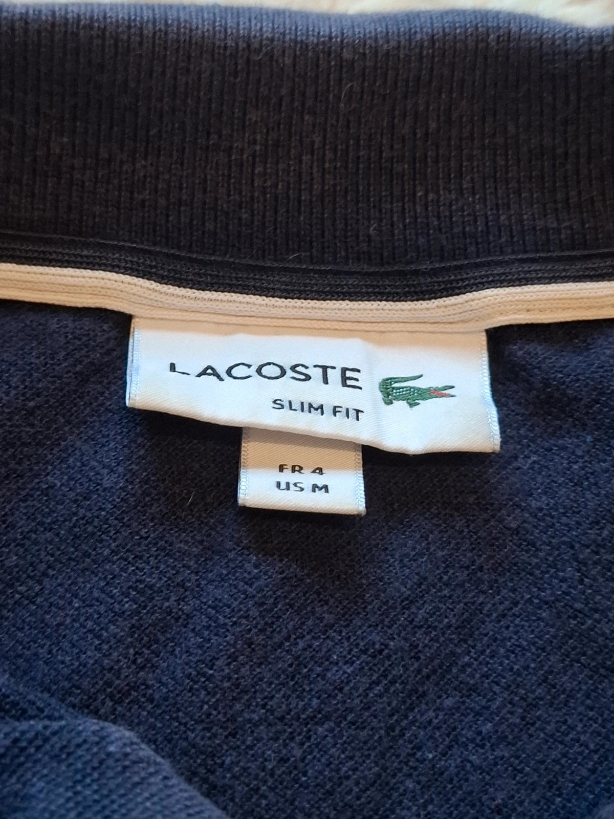 Polo Lacoste Slim Fit bleu marine logo brodé taille M / FR 4 – Lacoste – taille M 3