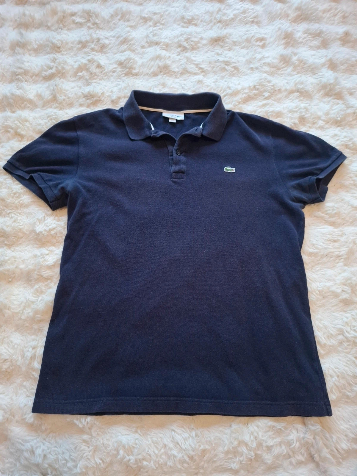 Polo Lacoste Slim Fit bleu marine logo brodé taille M / FR 4