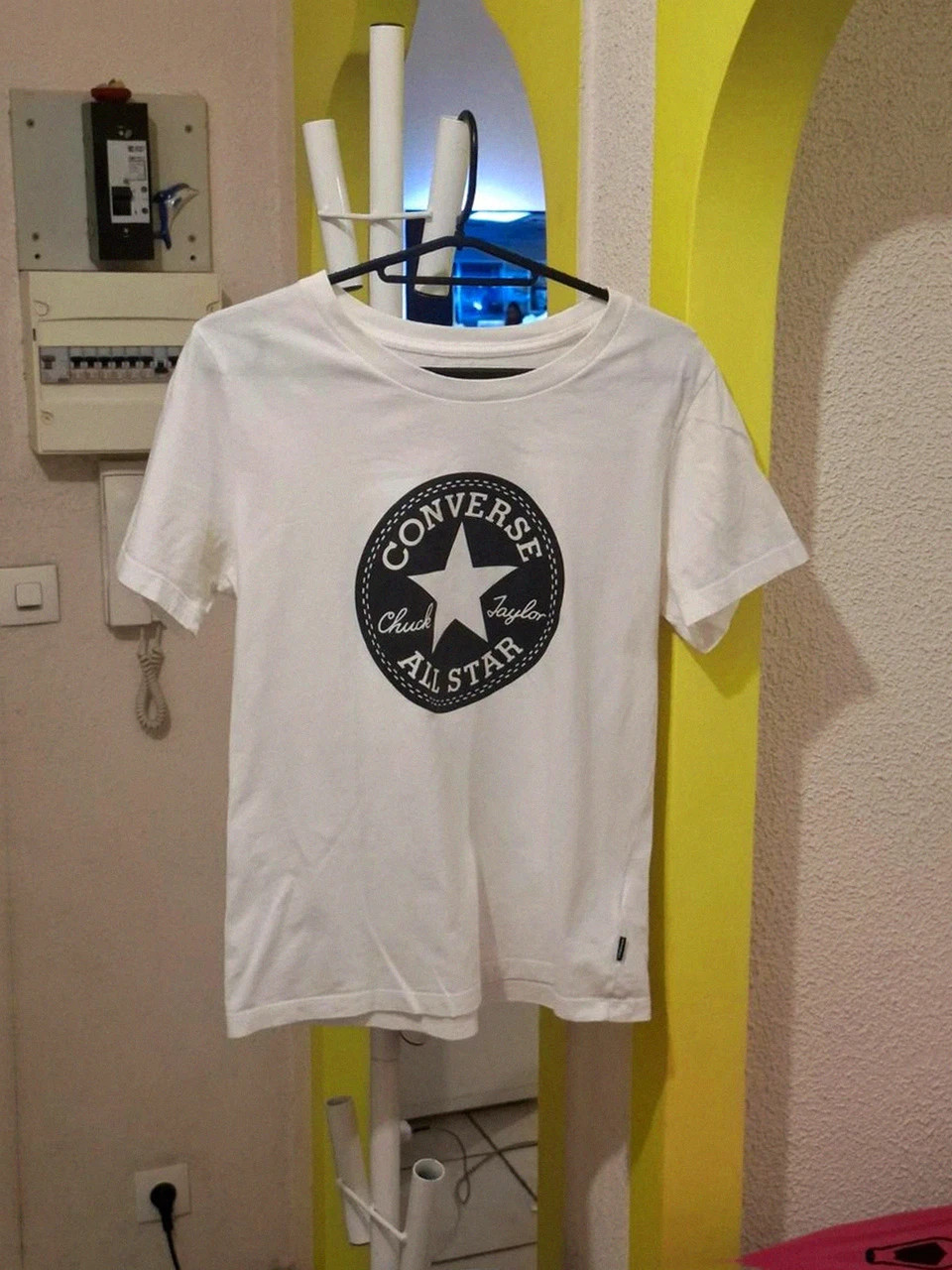 T-shirt blanc Converse logo rond Chuck Taylor - Taille S – Converse – taille S / 36 / 8 2