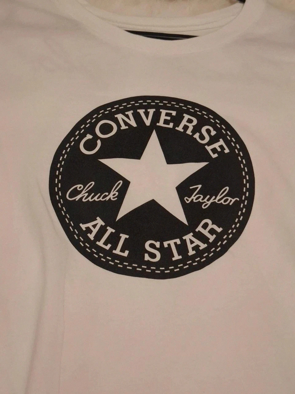 T-shirt blanc Converse logo rond Chuck Taylor - Taille S – Converse – taille S / 36 / 8 3