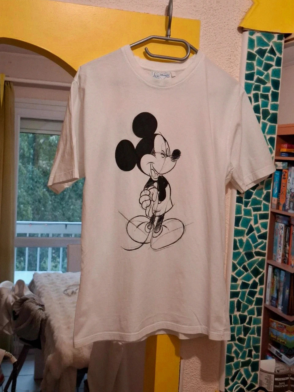 T-shirt blanc esquisse vintage Mickey Mouse Disneyland Paris - Taille L – Disneyland Paris – taille L 2