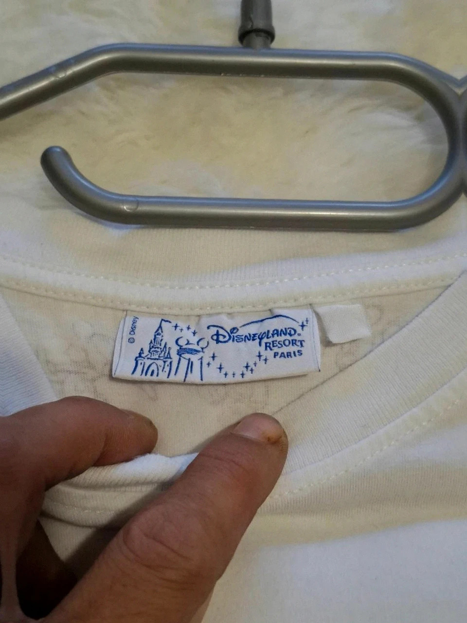 T-shirt blanc esquisse vintage Mickey Mouse Disneyland Paris - Taille L – Disneyland Paris – taille L 4