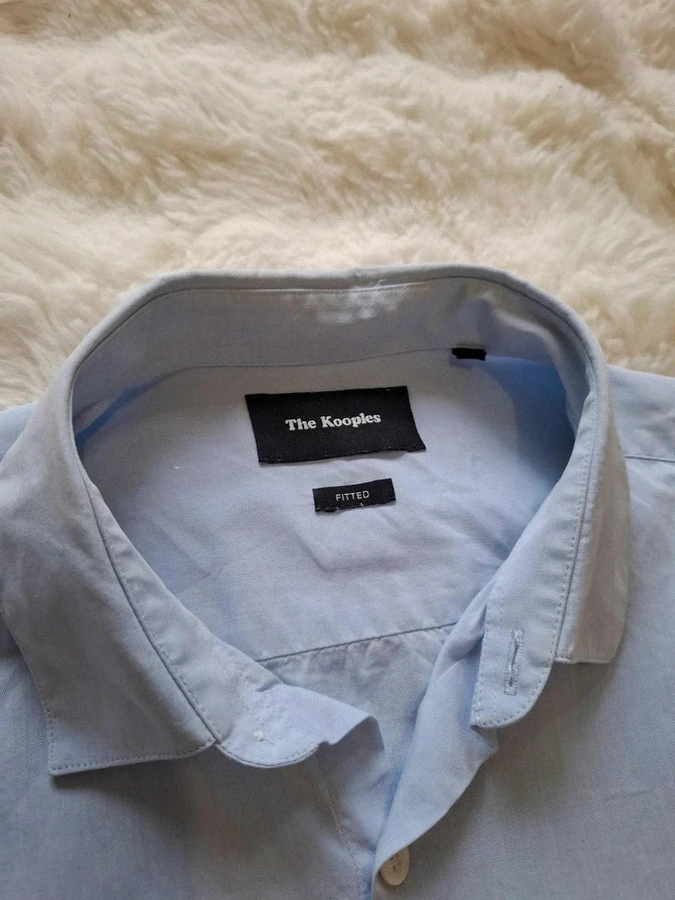 Chemise Fitted Manches Longues Bleu Ciel The Kooples T.L / 43-44 – The Kooples – taille L 4
