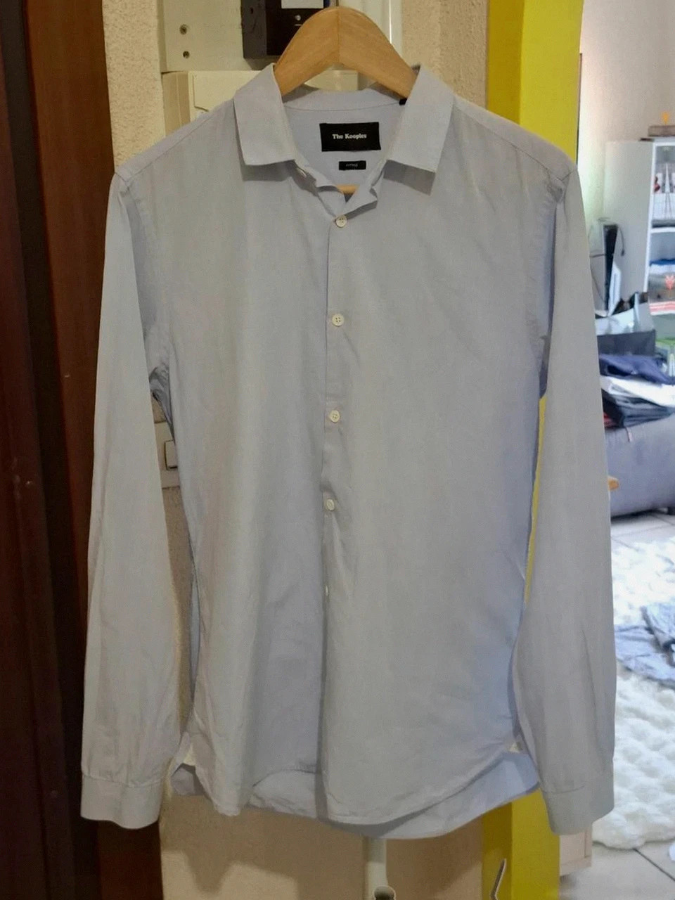 Chemise Fitted Manches Longues Bleu Ciel The Kooples T.L / 43-44