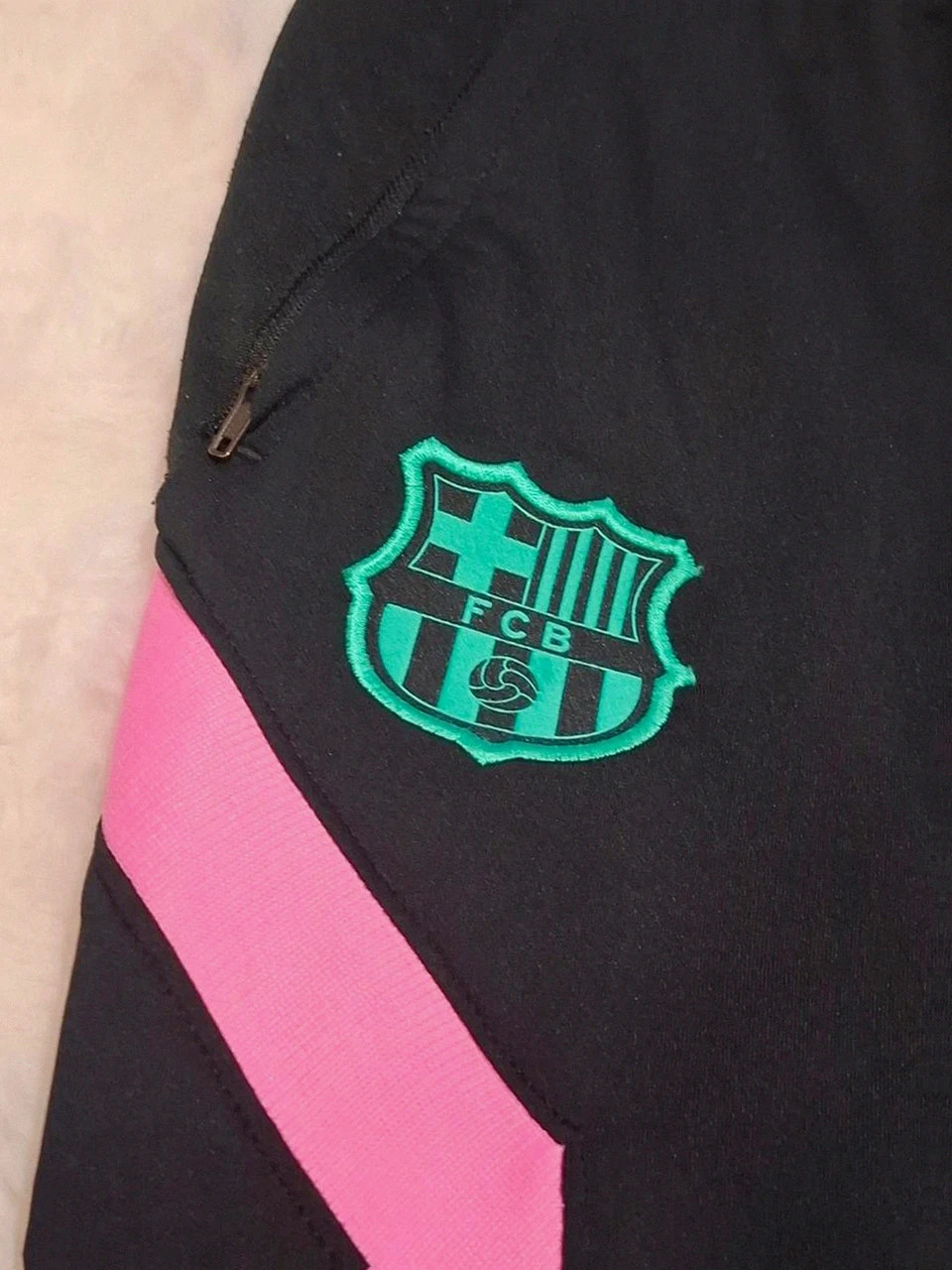 Pantalon de survêtement Nike FC Barcelone - Saison 20/21 - Noir et rose / turquoise - Taille S – Nike – taille S 3