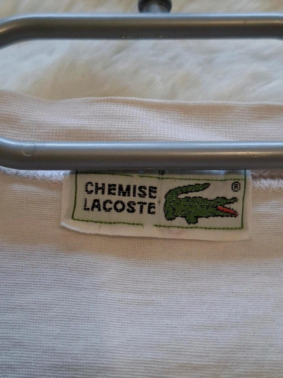 T-shirt vintage blanc en coton Lacoste - Taille L / 5 – Lacoste – taille L 4