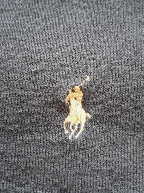 Pull-over Noir en Coton Pima by Ralph Lauren Col V T.L – Polo Ralph Lauren – taille L 3