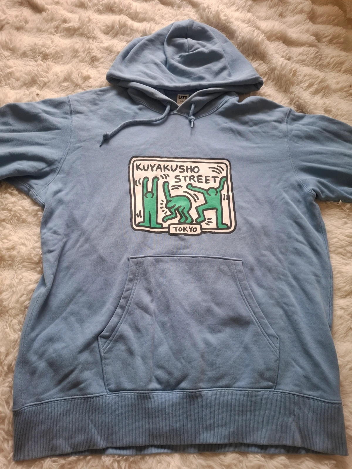 Sweat à capuche bleu ciel Uniqlo UT x Keith Haring Tokyo taille L – Uniqlo – taille L 3