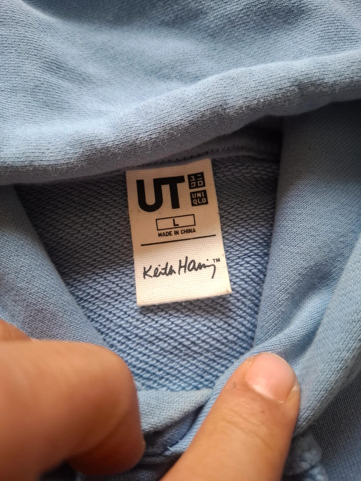 Sweat à capuche bleu ciel Uniqlo UT x Keith Haring Tokyo taille L – Uniqlo – taille L 4