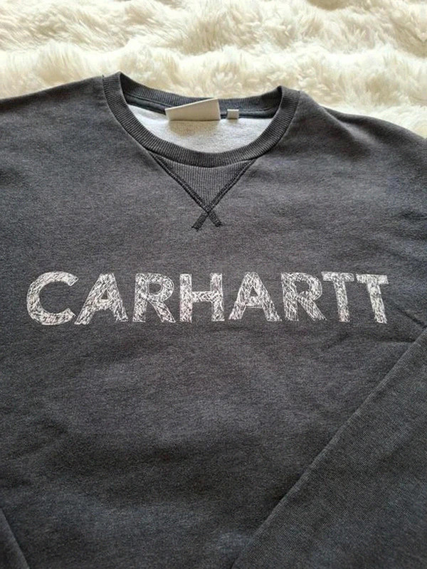 Sweat Carhartt WIP Gris W' Holbrook Freehand Sweat T.XS – Carhartt – taille XS / 34 / 6 2
