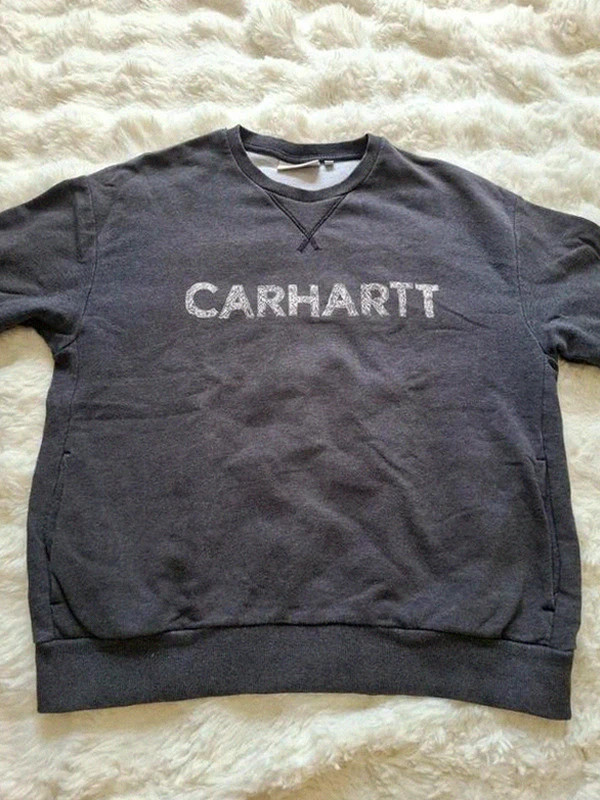 Sweat Carhartt WIP Gris W' Holbrook Freehand Sweat T.XS – Carhartt – taille XS / 34 / 6 4