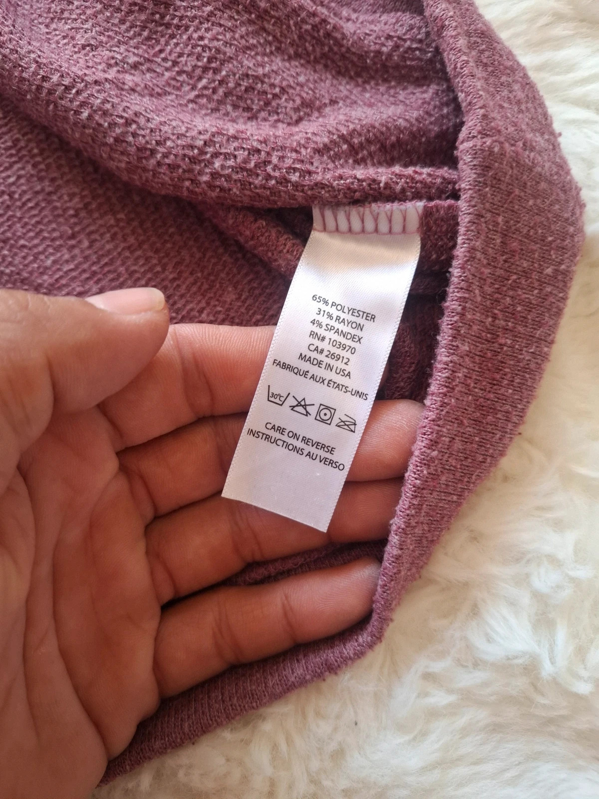 Sweat vintage rose mauve motif graphique géométrique Obey Made in USA XS – Obey – taille XS / 34 / 6 4