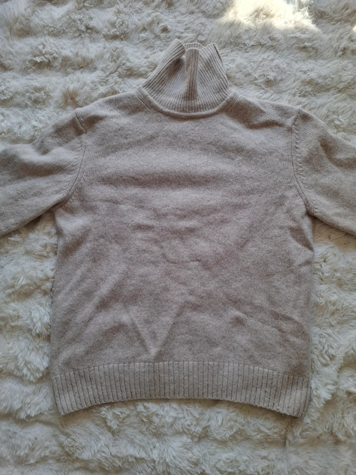 Pull col roulé beige chiné 70% laine oversize Zara taille XL – Zara – taille XL 2