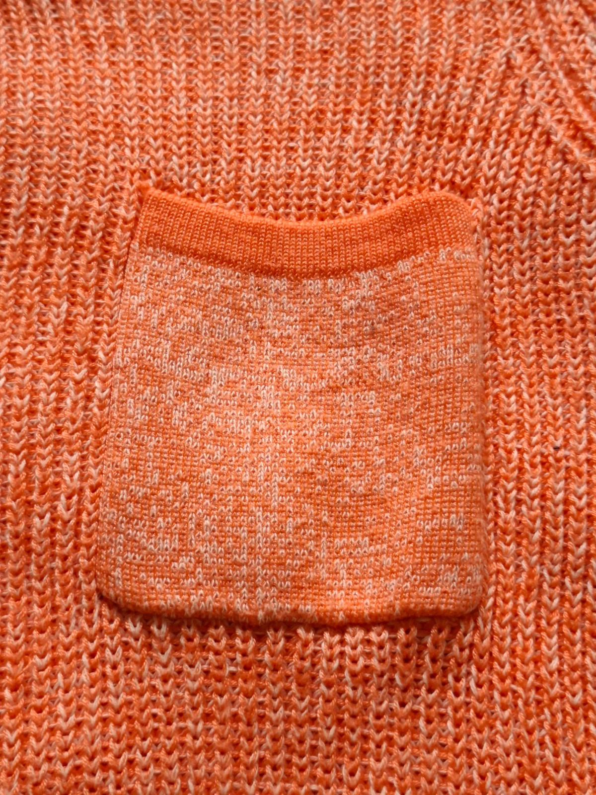Pull en maille orange corail chiné col rond poche poitrine Billabong taille XS – Billabong – taille XS / 34 / 6 4